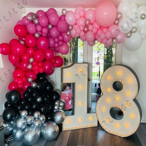 210pcs Macaron Pink Balloon Arch Garland Kit For Wedding Bridal Shower Baby Shower 30th Birthday Backdrop Party Decor Ballon