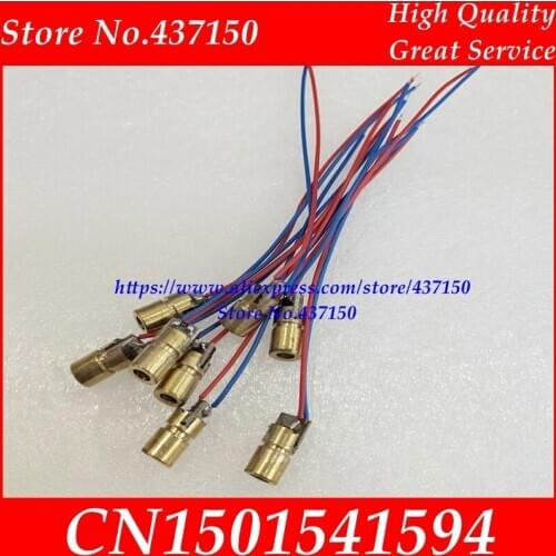 4pcs/lot Laser Diode 5mW 650 nm Diodo RED Dot Laser Diode Circuit DC3V-5V 5mW 650nm Pointer Sight Copper Head Laser Sensor