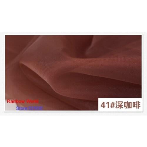 5 meter soft good density brown mesh cloth fabric for DIY wedding veil children dress skirt material