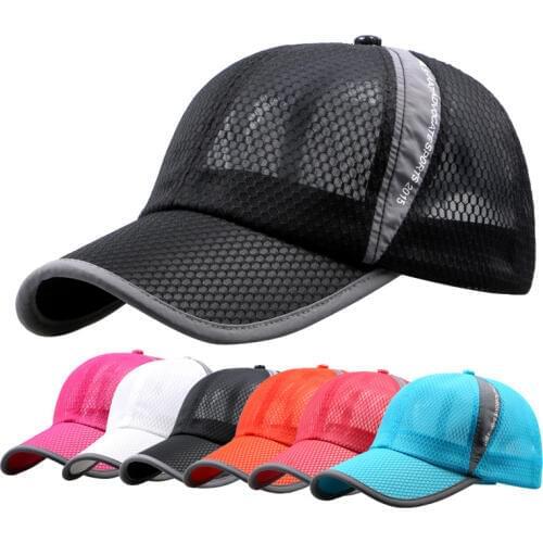 Outdoor Sports Baseball Hats Mesh Running Tennis Golf Caps Quick Drying Breathable Lightweight Hiking Caps Sportswear Caps