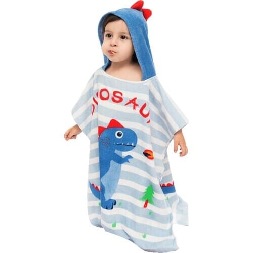 Chun Ke Children Cute Cartoon Hooded Bath Towels Animal Print Baby Boy Girl Swimming Bath Towel