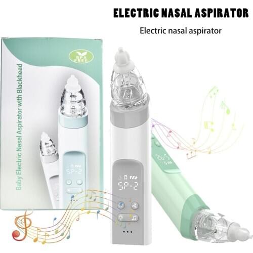Electric Nose Cleaner With Music Baby Nasal Aspirator Nasal Congestion Tool Soft Tip Childrens Nasal Aspirator Blackhead Set