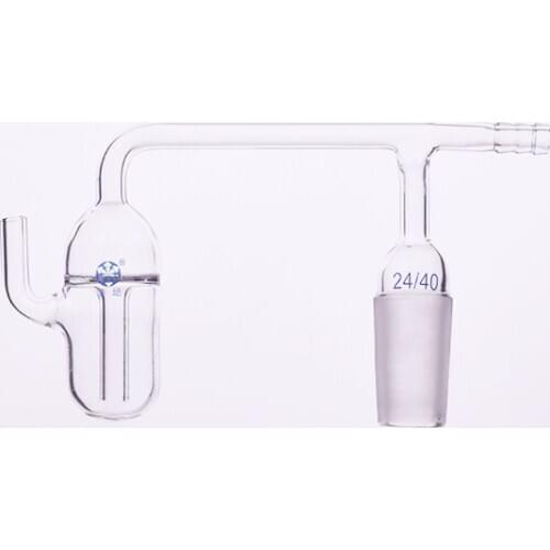 Gas bubbler,Joint 24/40,Oil bubble vent,Bubbler, Horizontal w/ Standard Taper joint