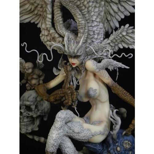 GK Demon Man Demon Bird Resin White Model Figure