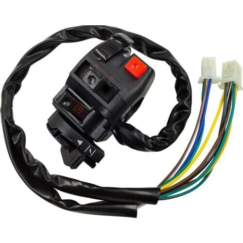 22mm Motorcycle Handlebar Controller Switch Start Kill Horn Headlight Fog Light Push Button Switch Assembly for Honda Yamaha