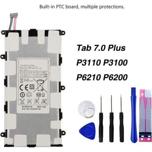 Original SP4960C3B Battery For Samsung GALAXY Tab 7.0 Plus P3110 P3100 P6210 P6200 4000mAh