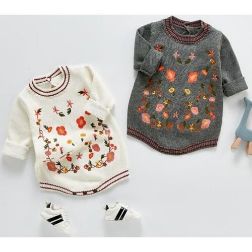 2021 Autumn Romper Baby Clothing Long Sleeve Girl Romper Newborn Bodysuits Infant Cute Jumpsuits Embroider Sweater Ropa De Bebe