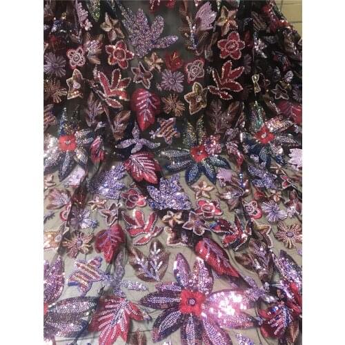 Sequins embroidery lace French Net Lace Fabric African Lace Fabric SYJ-268681 Mesh Tulle Lace Fabric High Quality wedding