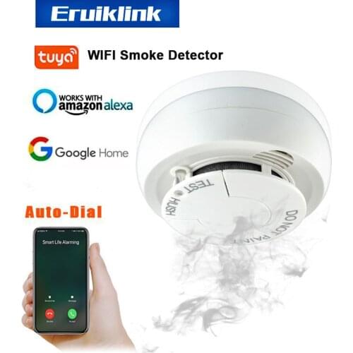 Wifi Smoke Detector Fire Protection Portable smoke detectors Home Safe Security smoke alarm Sensor System Smart Life Tuya App