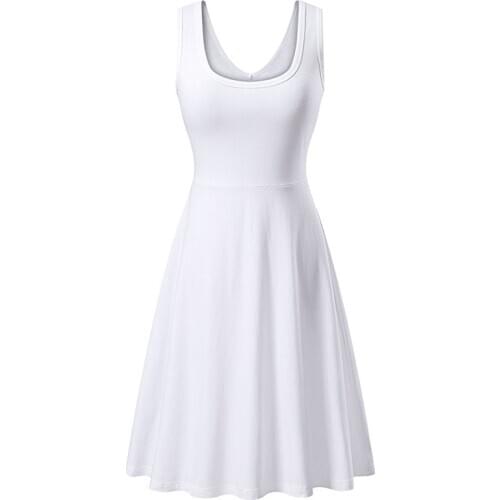 QRWR Solid Summer Dresses