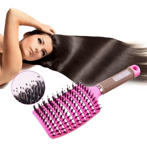 Hair Brush Comb Magic Hair Scalp Massage Comb Bristle Nylon Women Wet Curly Detangle Hairbrush Barber Salon Hairdressing Styling