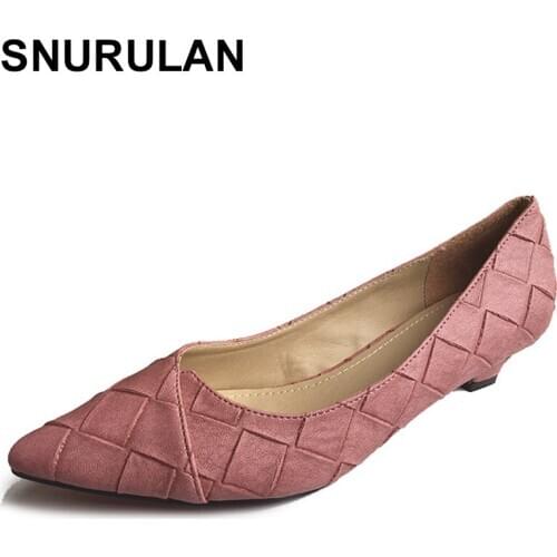 SNURULANNew Sexy Pointed Toe High Heels Women Heeled Shoes Fashion Women Pumps Office Ladies Brand Low Heel Shoes Pink Black