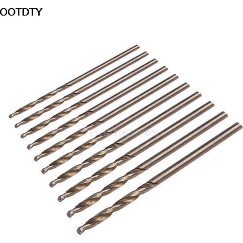 10Pcs/Set 1.5mm M35 Triangle Shank HSS-Co Cobalt Twist Drill Spiral Drill Bit