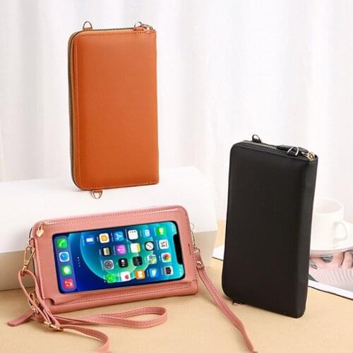 Touchable Cell Phone Shoulder Bags Women Multi-functional Pocket Crossbody Bag Card Purse Ladies Small Female Messenger Bag