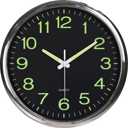 Luminous Wall Clock with Night Light Large Display Silent Non Ticking Quartz Battery Operated Indoor Outdoor Clock Home Decor