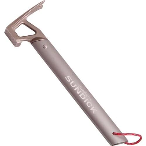 SUNDICK Outdoor Camping Tent Peg Hammer Multifunctional Hiking Fishing Stainless Steel Stakes Nail Puller Hammer