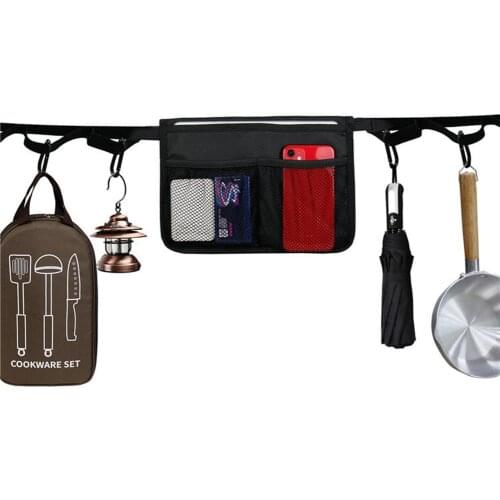 Outdoor Tent Camping Lanyard Rope Portable Camping Clothesline Portable Camping Lanyard Outdoor Camping Lanyard With 16 Hooks