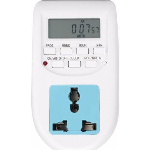 220V EU Plug Smart Digital Timer Energy Saving Timer Programmable Electronic Timer Socket Switch For Home For Enterprise