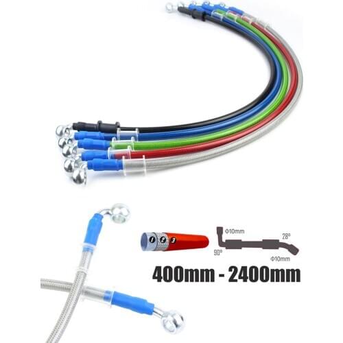 Universal 400 to 2400mm Motorcycle Hydraulic Reinforced Brake Clutch Oil Hose Line Hose For KTM ATV Dirt Pit Racing Bike