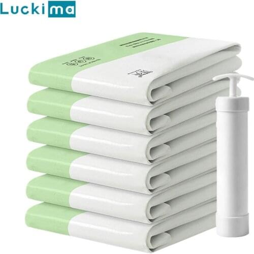 Vacuum Bag Clothes Storage Bags with Hand Pump Clothing Home Organizer Seal Compressed Space Saver Bag for Quilt Blanket Bedding