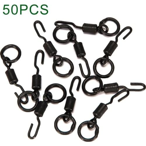 10/20/50/100pcs/pack Fishing Spinner Swivels Ronnie Rigs Carp Fishing Quick Change Swivel For Fishing Accessories Carp Tackle