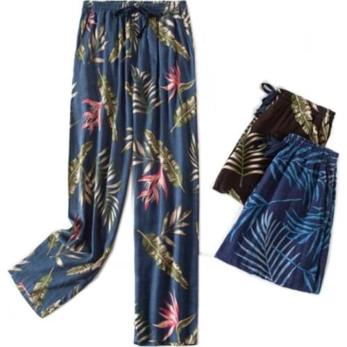 Autumn Winter Women 100% Cotton sleep bottoms Female Loosen nighty trousers sleepwear pyjama Ladies plus size pajama pants M-XXL