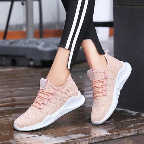 VTOTA Women Casual Shoes Height Increasing Mesh Sneakers Breathable Walking Lace Up Shoes Women tenis feminino Platform Shoes