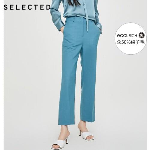 SELECTED Womens Straight Fit Woolen Suit Pants S|420114505