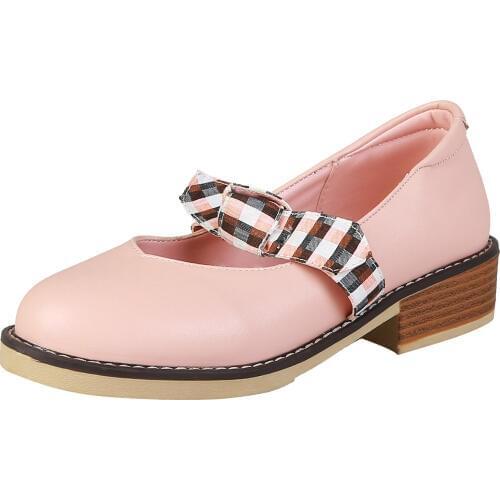 19 years spring new comfortable party with the size and low code 28-54 shallow mouth round head single woman shoes