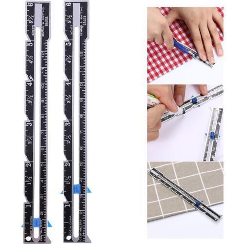 1pc Sewing Gauge Sewing Seam Ruler Measuring Gauge Patchwork Quilting Tailor Sizer Helper Tools