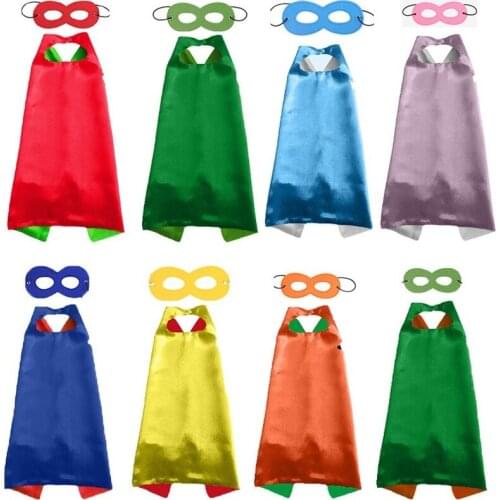 10 Pack Halloween Costume Children Kids Cloak and Blindfold Eye Wear Christmas Cosplay Gift Navidad Party Decorations