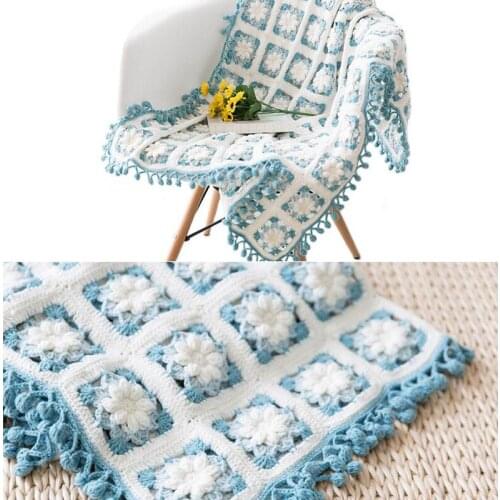 100*80cm Original Design Edelweiss Handmade Crochet Blanket Cushion Sofa Chair Decorations DIY Craft home&living Gift