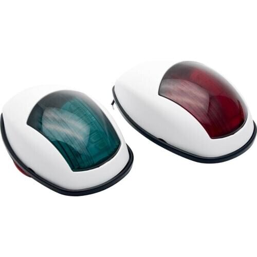 2Pcs Boat Navigation Signal Light Red Green LED Warning Signal Lamp 12V Waterproof Marine Yacht Trailer Van Accessories