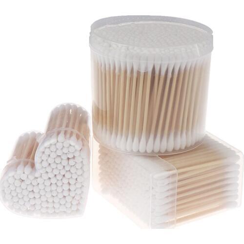 300 pcs New Disposable Cotton Swab Applicator Q-tip Swabs Bamboo Handle Sturdy