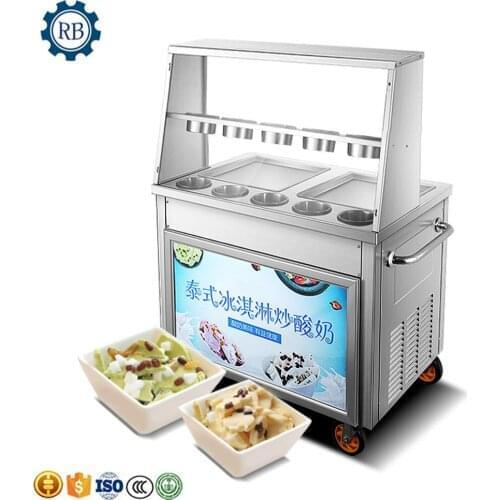 Yogurt Frying Machine Ice Cream Roll Making Machine/Thai Ice Cream Frying Ice Fryer Commercial Fried Ice Cream Roll Pan