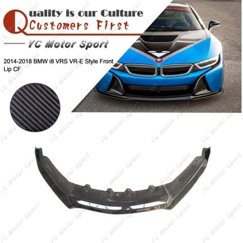 Car Accessories Dry Carbon Fiber VRS VR-E Style Front Lip Fit For 2014-2018 i8 Body kit Front Bumper Lower Splitter