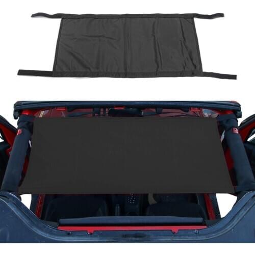Car Roof Hammock Top Rest Bed for Jeep Wrangler Yj, Tj, Jk, Jku, Jl, Jlu 1987-2019 2-Door and 4-Door Durable Firm Expand Space L