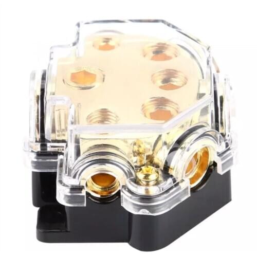 Car Audio Amplifier Modification Insurance Five-way Junction Ground Power Fuse Distribution Hub Accessories Block Box Holder