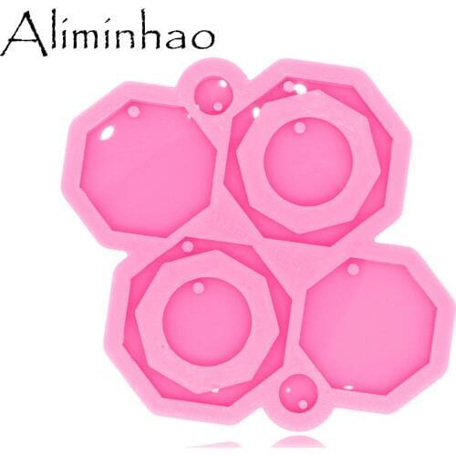 DY0544 Shiny 4 Way Earrings DIY Epoxy Silicone Molds DIY Epoxy Resin Mould Jewelry Tools