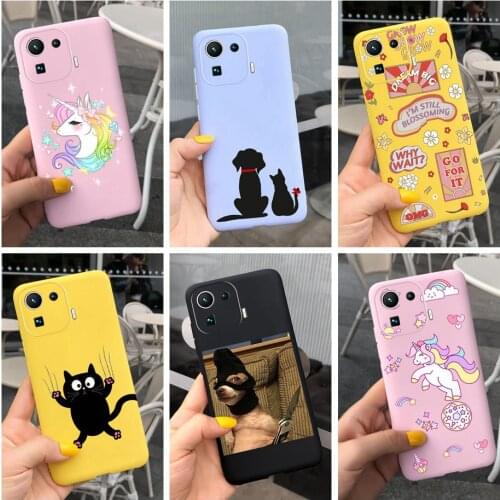 For Xiaomi Mi 11 Lite Case Soft Slim Cute Cartoon Painted Cover For Xiaomi Mi 11 Pro 11Pro Phone Cases Mi 11 Lite 5G 6.55'' Bags