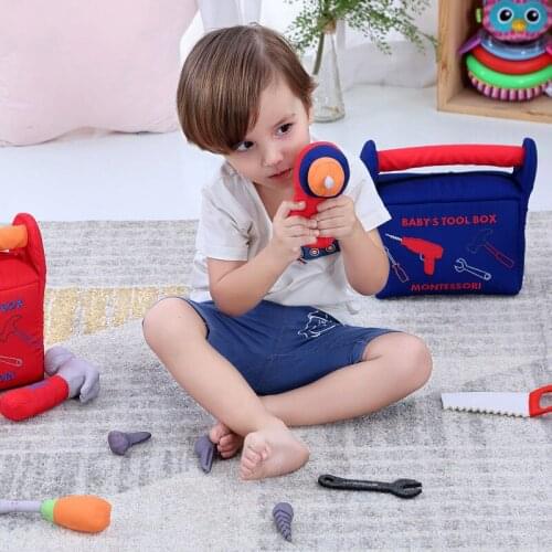 Kids Toolbox Kit Educational Toys Simulation Repair Tool Toys Drill Plastic Game Learning Engineering Pretend Play Toys For Boy