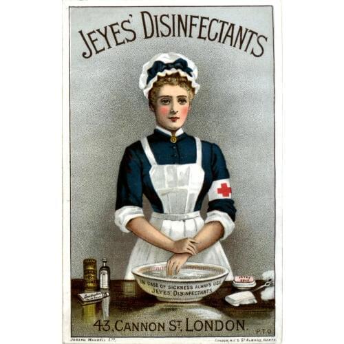 Jeyes disinfectants Vintage Advertising Silk Cloth Poster Art Bedroom Decoration