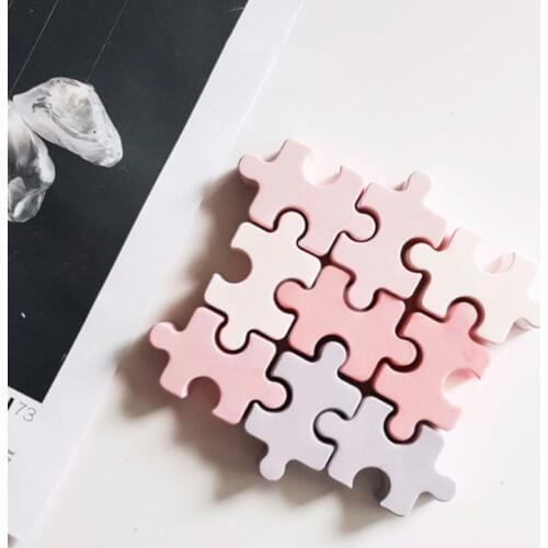 DIY Puzzle Fondant Cake Silicone Mold Aroma Plaster Gypsum Mould DIY Ice Cube Tray Molds Chocolate Cake Tools