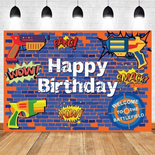 Yeele Photocall Backdrop Baby Birthday Toy Gun Target Portrait Party Decor Background Photographic Photography For Photo Studio