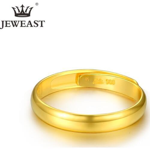 XXX 24K Pure Gold Ring Real AU 999 Solid Gold Rings Simple Shiny Beautiful Upscale Trendy Classic Fine Jewelry Hot Sell New 2020