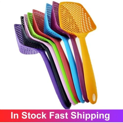 1pc Kitchen Nylon Soup Spoon Ladle Anti-scald Skimmer Kitchen Gadgets Strainer Fry Food Mesh Portable Filter Home Kitchen Tools