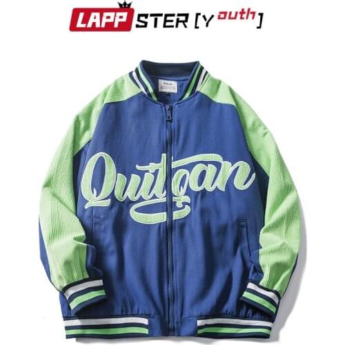LAPPSTER-Youth Men Harajuku Hip Hop Baseball Jackets 2021 Mens Streetwear Korean Fashion Bomber Jacket Male Streetwear Jackets