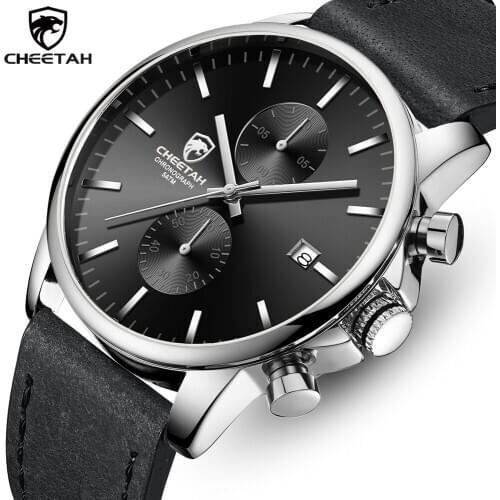 CHEETAH Quartz Watch Top Brand Luxury Fashion Business Men Watches Mens Casual Sports Waterproof Wristwatch Relogio Masculino
