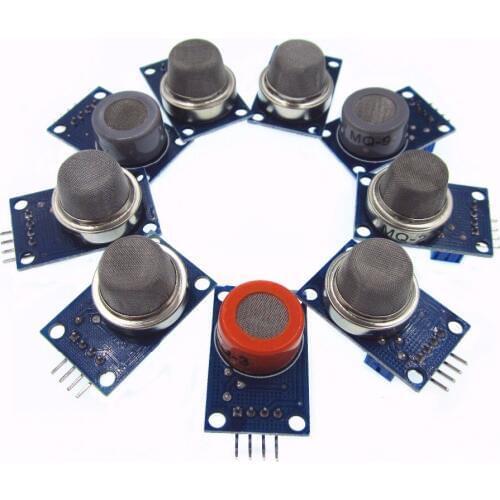 Gas detection module MQ-2 MQ-3 MQ-4 MQ-5 MQ-6 MQ-7 MQ-8 MQ-9 MQ-135 each of them 1pcs total 9pcs sensor kit