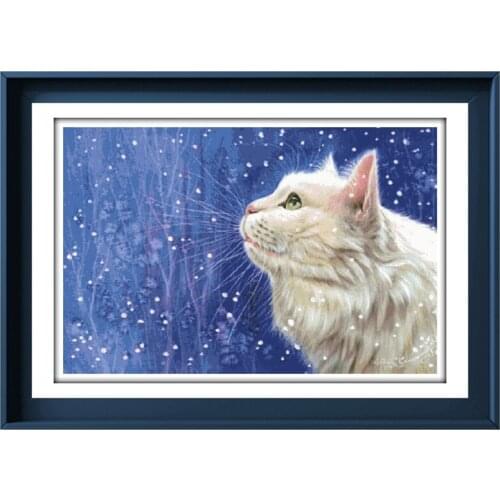 First snow cross stitch kit aida fabric 18ct 14ct 11ct unprint canvas cotton thread counted cross-stitch embroidery set